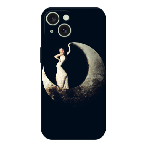 Apple iPhone 15 Plus Woman in moon Transparent Silicone TPU Θήκη