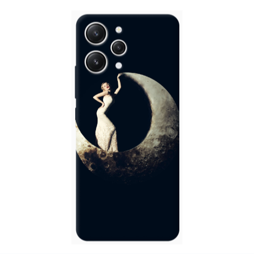 Xiaomi Redmi 12 Woman in moon Transparent Silicone TPU Θήκη