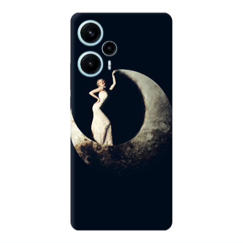 Xiaomi Poco F5 Woman in moon Transparent Silicone TPU Θήκη