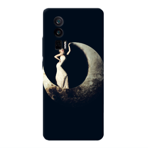 Xiaomi Poco F5 Pro Woman in moon Transparent Silicone TPU Θήκη