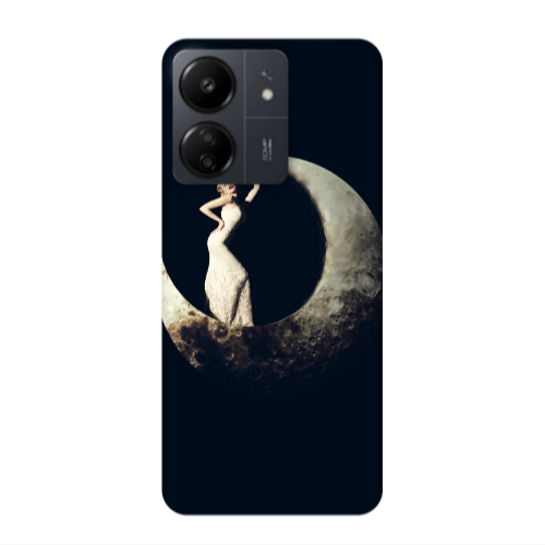 Xiaomi Redmi 13C Woman in moon Transparent Silicone TPU Θήκη