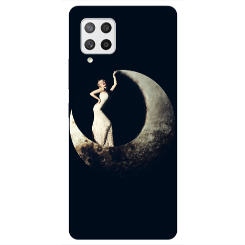 Samsung A42 5G Woman in moon Transparent Silicone TPU Θήκη