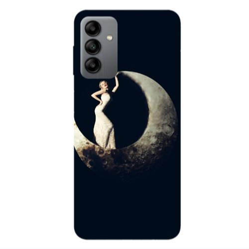 Samsung A13 5G Woman in moon Transparent Silicone TPU Θήκη