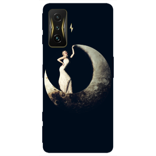 Xiaomi Poco F4 Gt Woman in moon Transparent Silicone TPU Θήκη