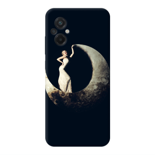 Xiaomi Poco M5 Woman in moon Transparent Silicone TPU Θήκη