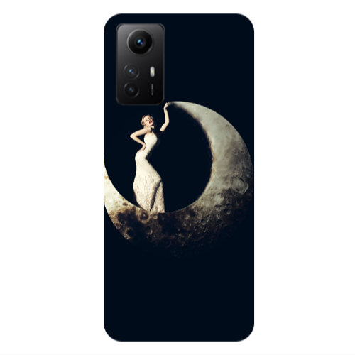 Xiaomi Redmi Note 12s Woman in moon Transparent Silicone TPU Θήκη