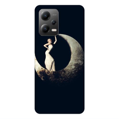 Xiaomi Poco X5 Woman in moon Transparent Silicone TPU Θήκη