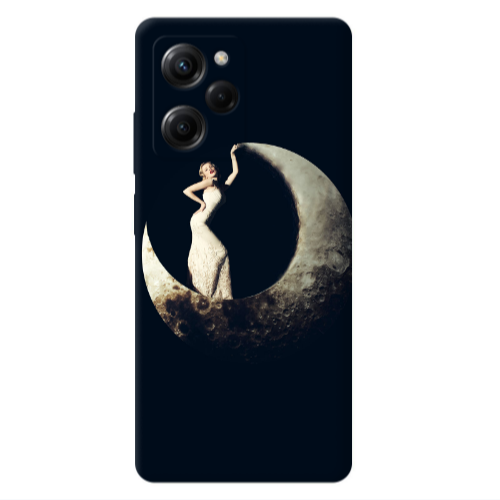 Xiaomi Poco X5 Pro Woman in moon Transparent Silicone TPU Θήκη