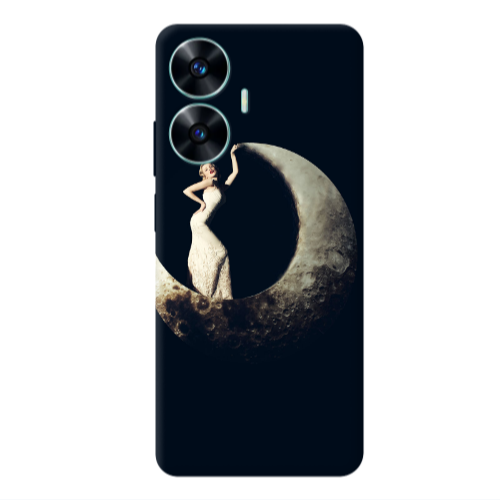 Realme C55 Woman in moon Transparent Silicone TPU Θήκη
