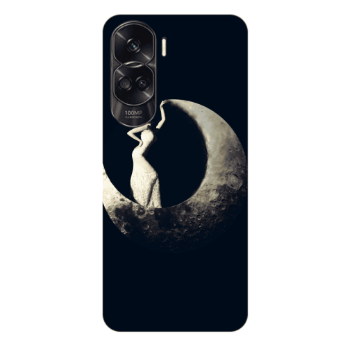 Honor 90 Lite 5G Woman in moon Transparent Silicone TPU Θήκη
