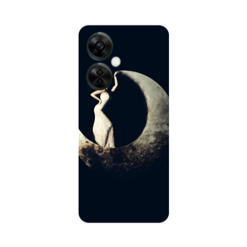 Oneplus Nord CE 3 Lite 5G Woman in moon Transparent Silicone TPU Θήκη