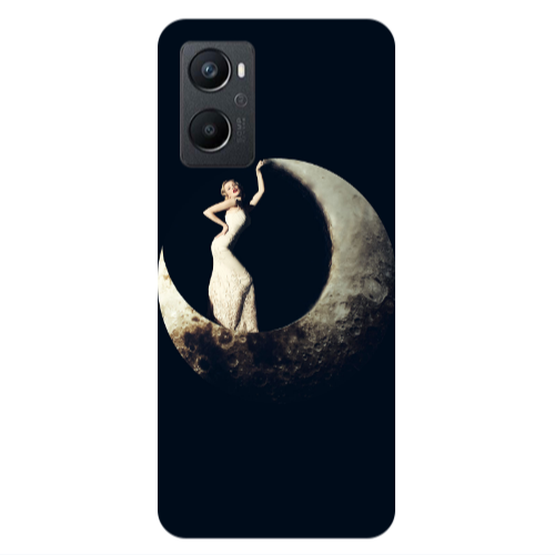 Oppo A 96 Woman in moon Transparent Silicone TPU Θήκη