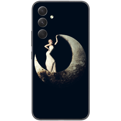 Samsung Galaxy A25 Woman in moon Transparent Silicone TPU Θήκη