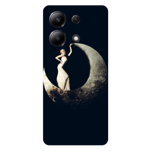 Xiaomi Redmi Note 13 4G Woman in moon Transparent Silicone TPU Θήκη