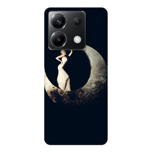 Xiaomi Poco X6 5G Woman in moon Transparent Silicone TPU Θήκη