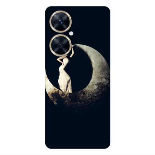Huawei Nova 11i Woman in moon Transparent Silicone TPU Θήκη