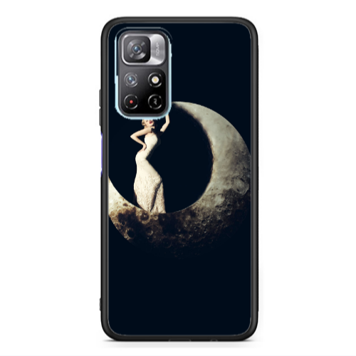 Xiaomi Poco M4 Pro 5G Woman in moon Black Glossy Θήκη