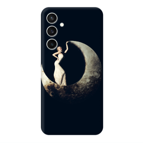Samsung S24 Plus Woman in moon Transparent Silicone TPU Θήκη