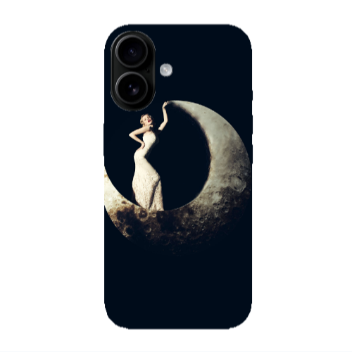 Apple Iphone 16 Woman in moon Transparent Silicone TPU Θήκη