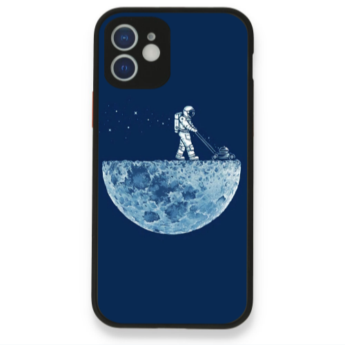 Apple iPhone 12 Mowing the moon Black Glossy Θήκη