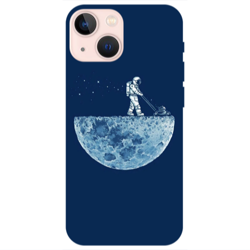 Apple iPhone 13 Mowing the moon Transparent Silicone TPU Θήκη