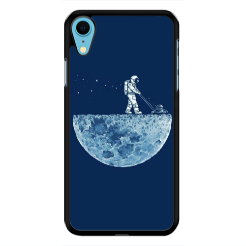 Apple iPhone Xr Mowing the moon Black Glossy Θήκη