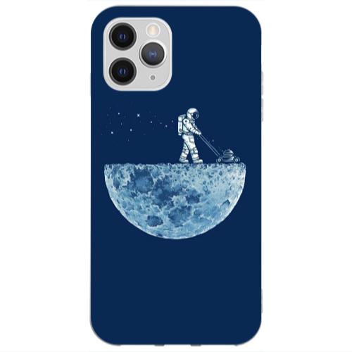 Apple iPhone 13 Pro Max Mowing the moon Transparent Silicone TPU Θήκη