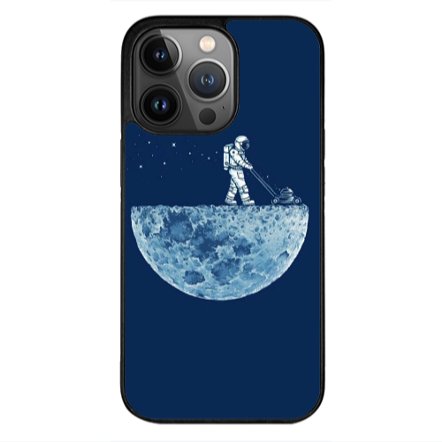 Apple iPhone 13 Pro Max Mowing the moon Black Glossy Θήκη