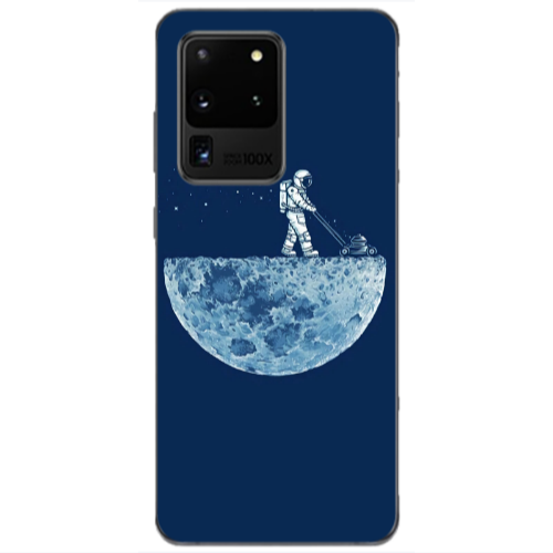Samsung S20 Ultra Mowing the moon Transparent Silicone TPU Θήκη