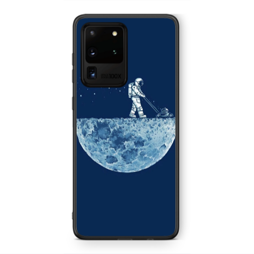 Samsung S20 Ultra Mowing the moon Black Glossy Θήκη