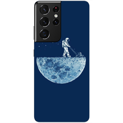 Samsung S21 Ultra Mowing the moon Transparent Silicone TPU Θήκη