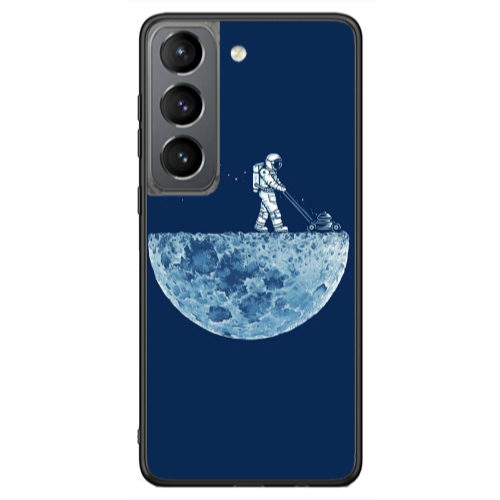 Samsung S21 Ultra Mowing the moon Black Glossy Θήκη