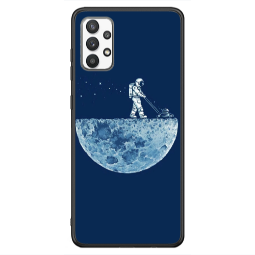 Samsung A13 4G Mowing the moon Black Glossy Θήκη