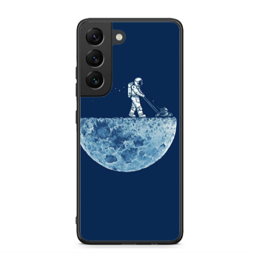 Samsung S22 Mowing the moon Black Glossy Θήκη