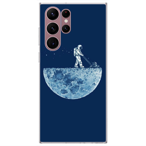 Samsung S22 Ultra Mowing the moon Transparent Silicone TPU Θήκη