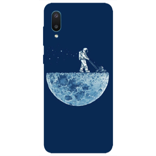 Samsung A02 Mowing the moon Transparent Silicone TPU Θήκη