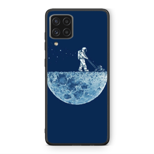 Samsung A22 4G Mowing the moon Black Glossy Θήκη