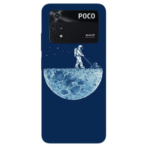 Xiaomi Poco M4 Pro 4G Mowing the moon Transparent Silicone TPU Θήκη