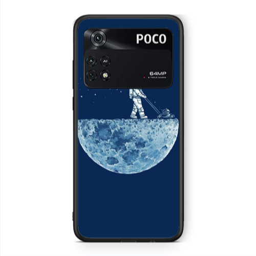 Xiaomi Poco M4 Pro 4G Mowing the moon Black Glossy Θήκη