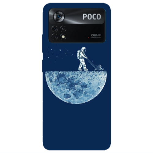 Xiaomi Poco X4 Pro Mowing the moon Transparent Silicone TPU Θήκη