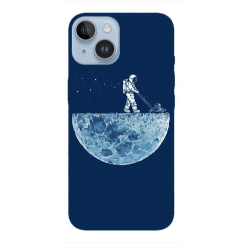 Apple iPhone 14  Mowing the moon Transparent Silicone TPU Θήκη