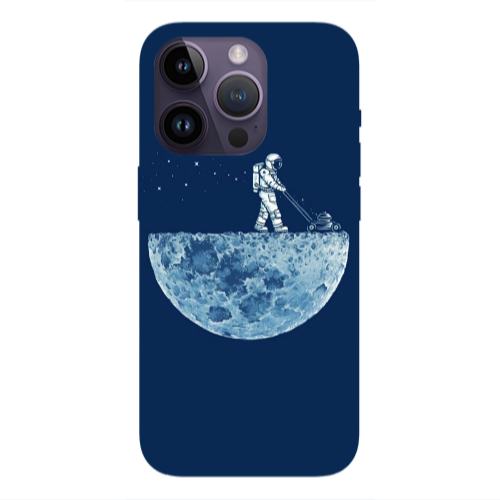 Apple iPhone 14 Pro  Mowing the moon Transparent Silicone TPU Θήκη