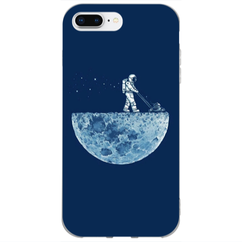 Apple iPhone 7 Plus Mowing the moon Transparent Silicone TPU Θήκη