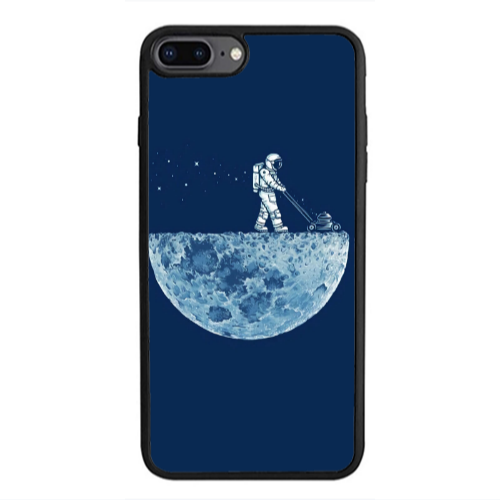 Apple iPhone 7 Plus Mowing the moon Black Glossy Θήκη