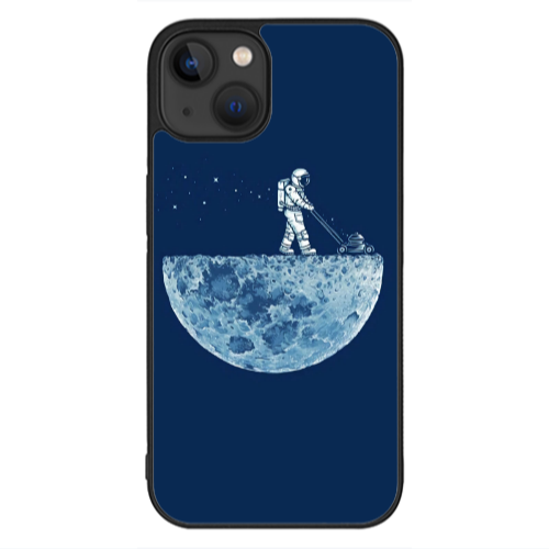Apple iPhone 13 Mini Mowing the moon Black Glossy Θήκη