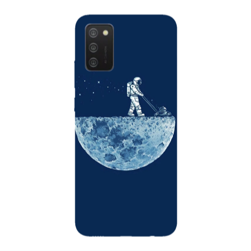Samsung A03S Mowing the moon Transparent Silicone TPU Θήκη