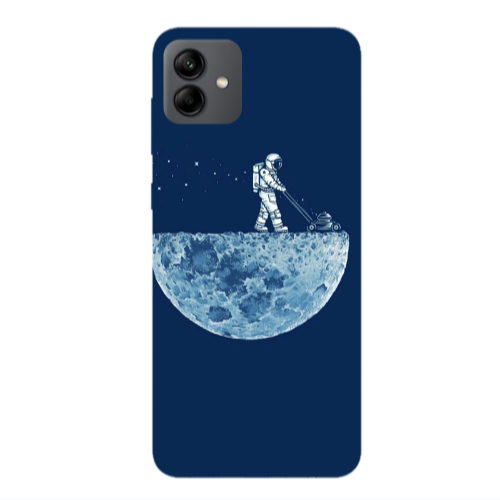 Samsung A04 Mowing the moon Transparent Silicone TPU Θήκη
