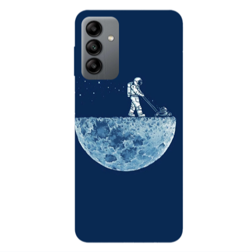 Samsung A04S Mowing the moon Transparent Silicone TPU Θήκη