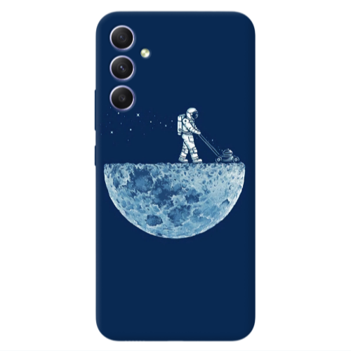 Samsung A34 Mowing the moon Transparent Silicone TPU Θήκη
