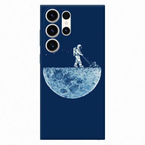 Samsung S23 Ultra Mowing the moon Transparent Silicone TPU Θήκη